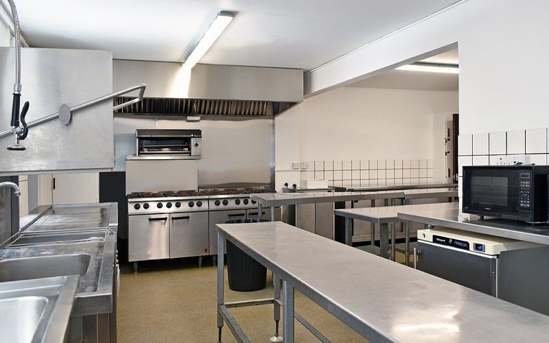 Fully equipped kitchen for event catering at Wigmore Masonic Centre, Rainham Medway